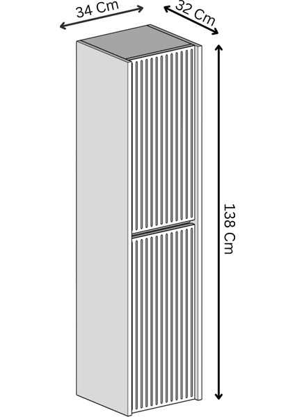 Capella Kumtaşı Mdf Çok Amaçlı Banyo Dolabı 138X34 cm modelleri