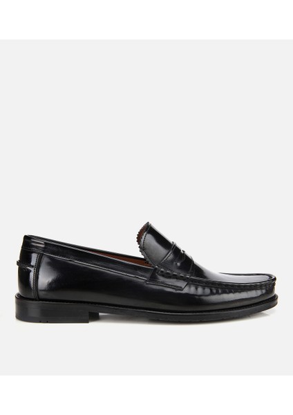 02AYH312110A100 ERKEK Açma Deri Siyah Klasik Loafer