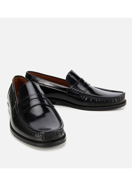02AYH312110A100 ERKEK Açma Deri Siyah Klasik Loafer fiyatları