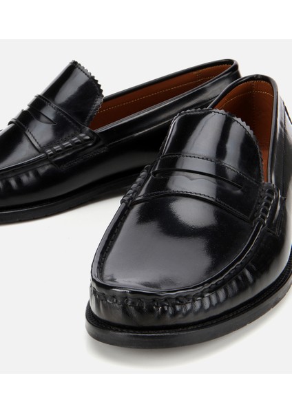 02AYH312110A100 ERKEK Açma Deri Siyah Klasik Loafer modelleri