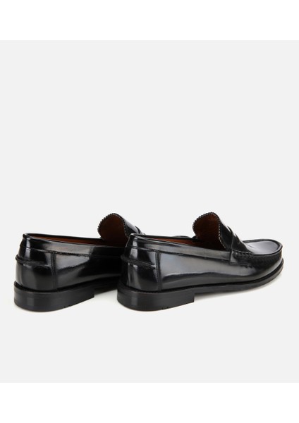 02AYH312110A100 ERKEK Açma Deri Siyah Klasik Loafer fırsatları