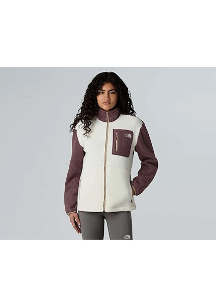W Yumiori Full Zip Kadın Outdoor Polar Ceket NF0A8E88EWO1 Beyaz modelleri