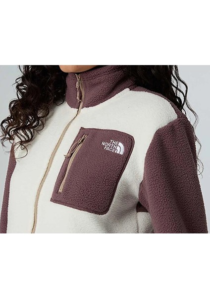 W Yumiori Full Zip Kadın Outdoor Polar Ceket NF0A8E88EWO1 Beyaz