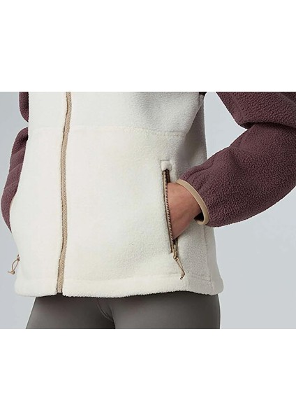 W Yumiori Full Zip Kadın Outdoor Polar Ceket NF0A8E88EWO1 Beyaz