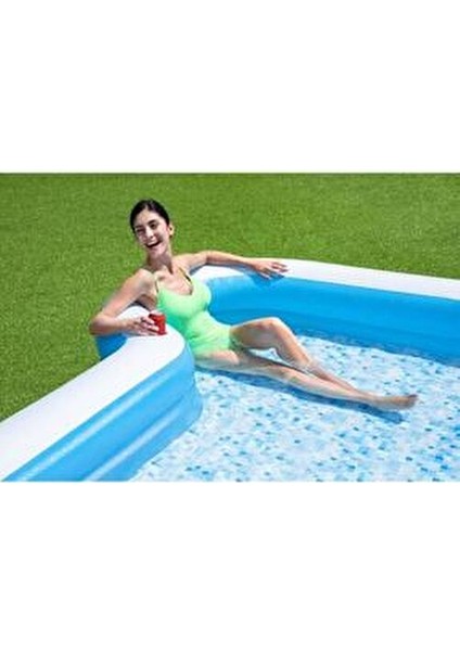 Şişme Aile Havuzu 305x274x46 cm İki Bardak Tutucu ile 1207 L Su Kapasitesi