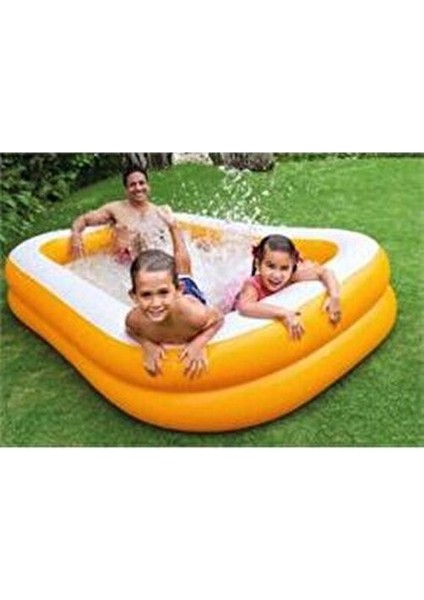 İntex Mandalina Aile Havuzu 229x147x46 cm Koku Yapmaz Kolay Temizlenir Turuncu modelleri