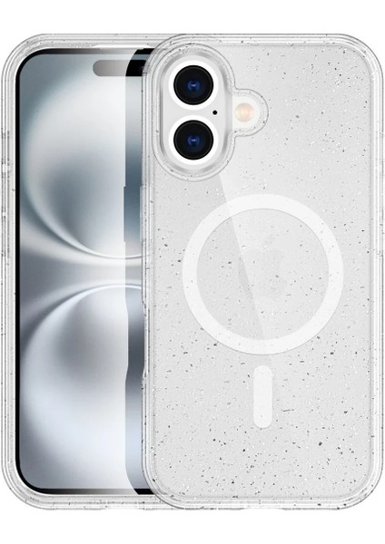 Bfs iPhone 16 Plus Kılıf Glow Magsafe Kapak - Şeffaf