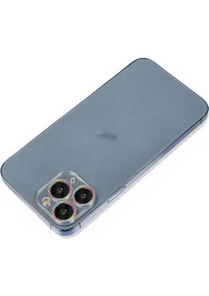 Bfs iPhone 11 Pro Shine Kamera Lens Koruma Cam - Rainbow