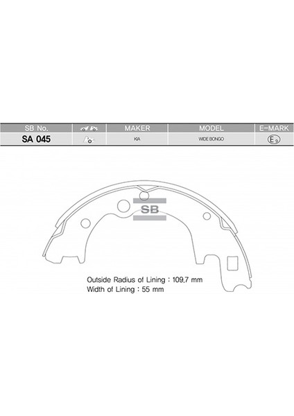 Arka Kampana Pabuç Balata Kıa K2500 2.5l D4BH Tcı 00->