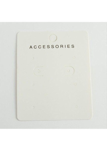 Msa-Shop 6 Delikli Beyaz Lüx Küpe Kartı-Beyaz