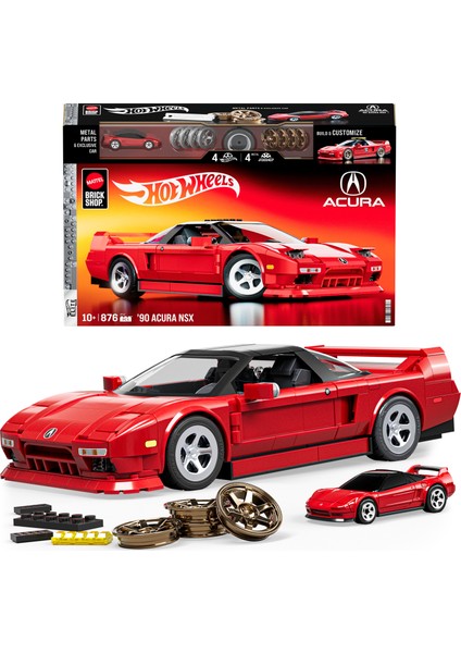 ™ Hot Wheels® Elite Serisi - '90 Acura Nsx Yapı Oyuncağı Seti (876 Parça), Koleksiyoncular Için JFT17