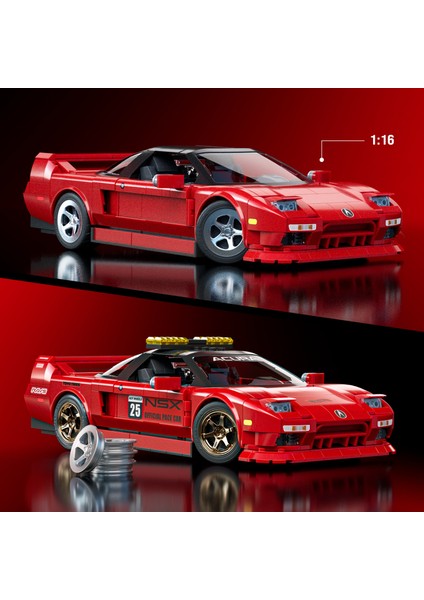 ™ Hot Wheels® Elite Serisi - '90 Acura Nsx Yapı Oyuncağı Seti (876 Parça), Koleksiyoncular Için JFT17