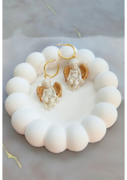 Gold Angels Altın Varak El Yapımı Tasarım Melek Kolye - Sade ve Özgün modelleri