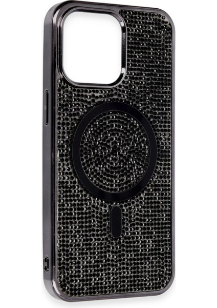 Bfs iPhone 15 Pro Kılıf Diamond Magsafe Kapak - Siyah fiyatları