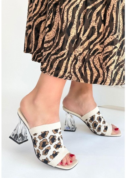 Evra Çita Triko Topuklu Terlik