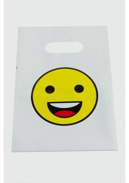 Msa-Shop 13X20 Emoji El Tutma Poşet Paketi 50 Adet-Beyaz