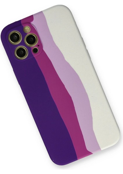 Bfs iPhone 12 Pro Max Kılıf Ebruli Lansman Silikon - Mor-Beyaz fiyatları