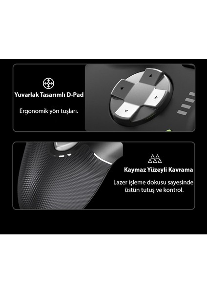 P5 Kablosuz Oyun Denetleyicisi 2.4g Bluetooth Hall Etkisi Gamepad Joystick Oyun Kolu Nintendo/pc/ios/android/steam