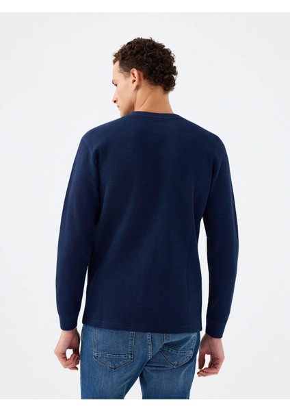 Regular Fit Koyu Indigo Erkek Sweatshirt LF2040680 modelleri