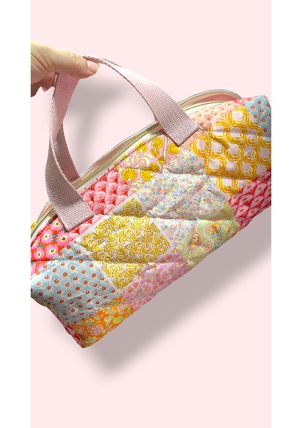 Patchwork Desenli El Yapımı Dyson Saç Şekillendirici Çantası fiyatları