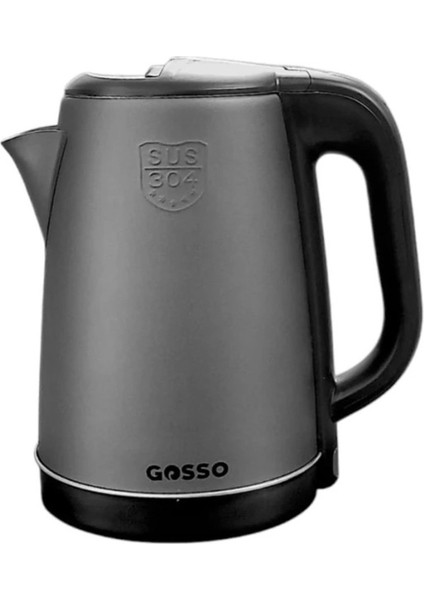 Yasemin 2.2 Lt Çelik Kettle Antrasit, Şık ve Dayanıklı Mutfak Gereciği