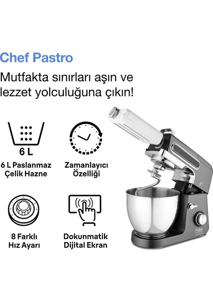 Chef Pastro Mutfak Şefi Antrasit fiyatları