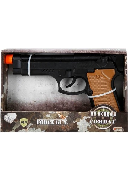 Hero Combat Sesli Asker Tabancası – Ses Efektli, 20 cm Oyuncak Silah