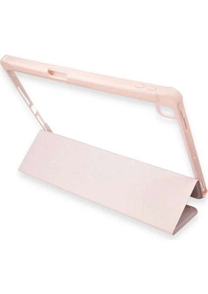 Bfs iPad 10.2 (8.nesil) Kılıf Kalemlikli Hugo Tablet Kılıfı - Rose Gold