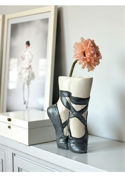 Balerin Ayakkabısı Temalı Dekorasyon, Fonksiyonel Vazo, Kalemlik, Fırçalık - Çok Amaçlı Organizer fırsatları