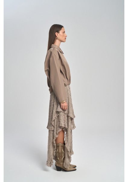 Mireya Asimetrik Vizon Dantel Etek fırsatları