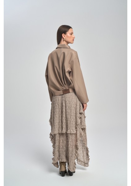 Mireya Asimetrik Vizon Dantel Etek indirimleri