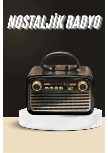 Nostaljik Radyo Bluetooth Bağlantılı Müzik Kutusu Ahşap fiyatları
