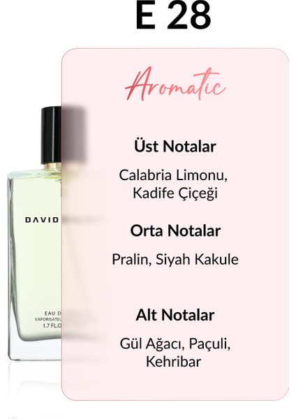 E28 Scienic 50 ml Erkek Parfüm | Aromatic fiyatları