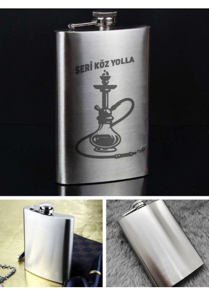 Paslanmaz Çelik Cep Matarası Seri Köz Yolla Temalı 9 Oz 266 ml Içecek Cep Matarası modelleri