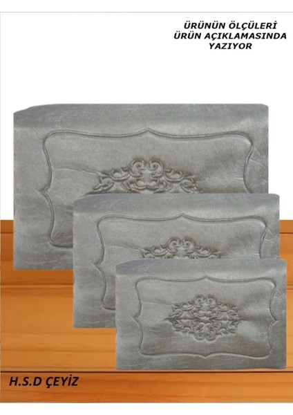 Gri 3’lü Nişan Bohça ve Çeyiz Hurcu Seti, Şık ve Kullanışlı Tasarım