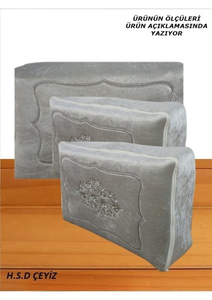 Gri 3’lü Nişan Bohça ve Çeyiz Hurcu Seti, Şık ve Kullanışlı Tasarım modelleri