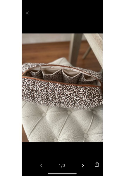 Içi Bölmeli Çok Amaçlı Saç Şekillendirici Çanta, Düzenleyici, Kahverengi fırsatları