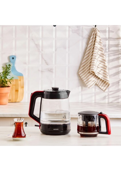 Cam Gövdeli, Susuz Çalışma Emniyetli, Yüksek Hacimli Elektrikli Kettle ve Çay Makinesi fiyatları