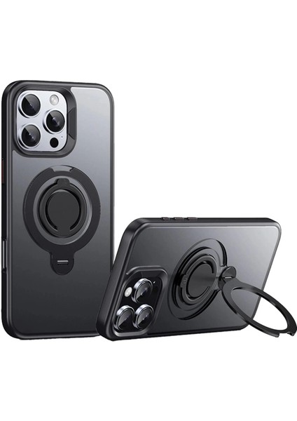 Bfs iPhone 16 Pro Avatar 360 Dönen Magsafe Kapak - Siyah