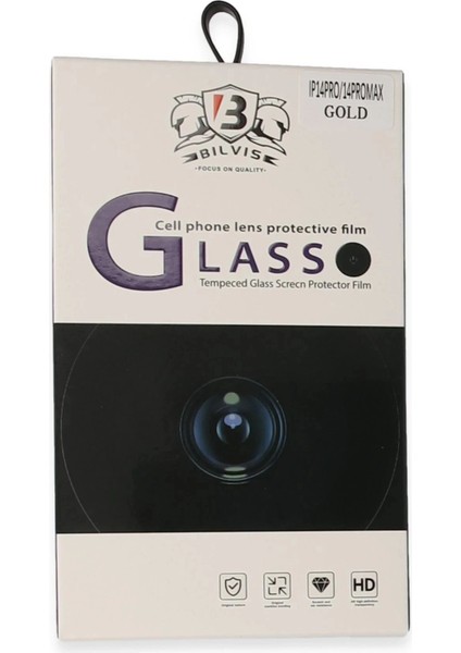 Bfs iPhone 14 Pro Max Bilvis Titan Kamera Lens - Gold modelleri