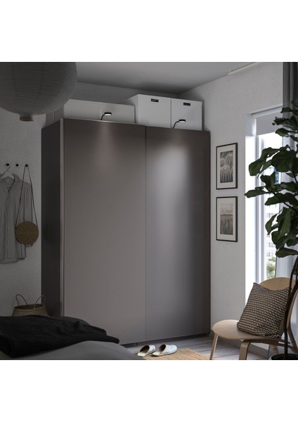 Pax Gardırop, Koyu Gri, 150X66X201 cm fiyatları