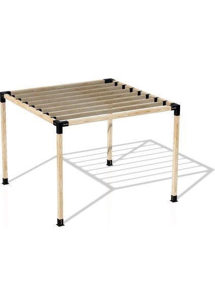 2.4 x 2.4 Metre Pergole Braket Seti 4 Ana Direkli - Izgaralı Pergole Seti modelleri
