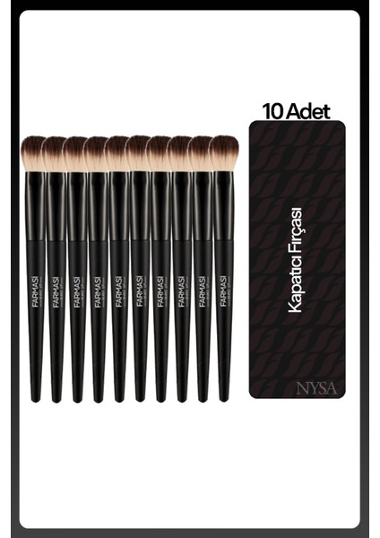 10'lu Çok Amaçlı Fırça Seti, Cilt ve Makyaj Için Uygun