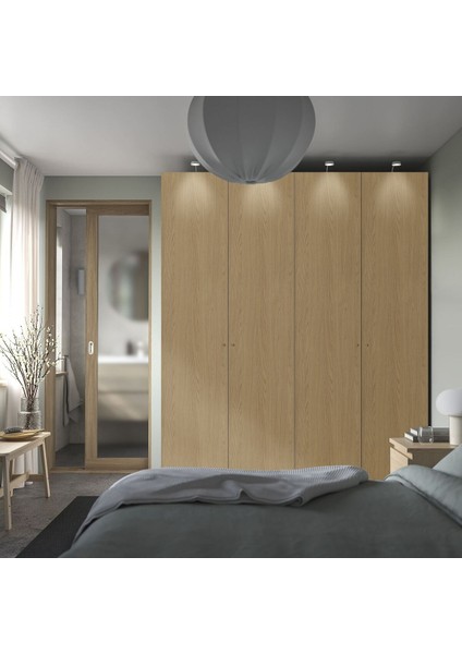 Pax Gardırop, Gri-Bej-Meşe Görünümlü, 200X66X236 cm fiyatları