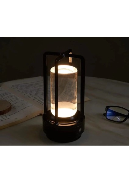 Noas YL86 1244 Halki Siyah Şarjlı Masa Lambası 3 Renk