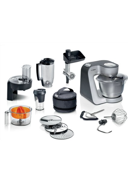 Gümüş Renkli 1000 W Metalik Mutfak Makinesi, Seri 4, MUM58359