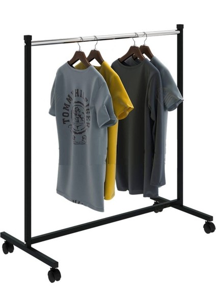 Ekonomik Tek Katlı Tekerlekli Askılık Elbise Askılığı Orta Stand fiyatları