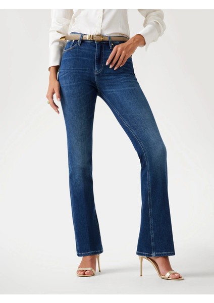 Coated Kadın Mavi Kaşmir Karışımlı Skinny Fit Jean W5BA0LD4U5A-C4BU