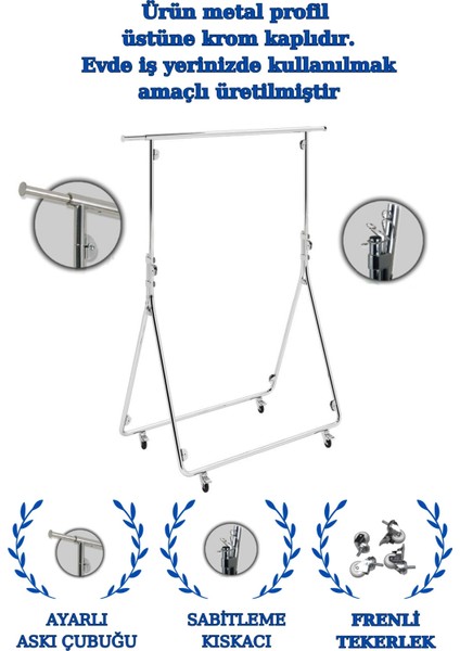 Katlanabilir Lüks Ayaklı Kıyafet Askısı Tekerlekli Askılık Metal Askılık fiyatları