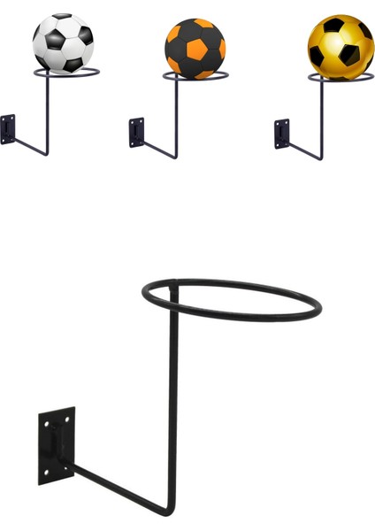 3 Adet Duvara Monte Basketbol Topu Futbol Topu Standı